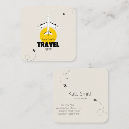 Cartes de visite de l'agence de voyage ! (Devant / Derrière)