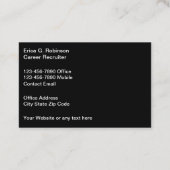 Cartes de visite de l'Agence temporaire pour l'emp (Dos)