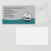Cartes de visite de l'agent d'assurance des propri (Devant / Derrière)