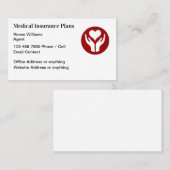 Cartes de visite de l'agent d'assurance Médicale (Devant / Derrière)