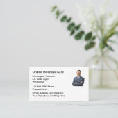 Cartes de visite de l'agent d'assurance photo (Debout devant)