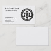 CARTES DE VISITE DE L'AGENT DE RESTAURATION FUGITI (Devant / Derrière)