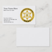 CARTES DE VISITE DE L'AGENT DE RESTAURATION FUGITI (Devant / Derrière)