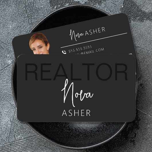 Cartes de visite de l'agent immobilier avec code Q