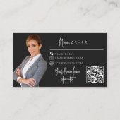 Cartes de visite de l'agent immobilier avec code Q (Dos)