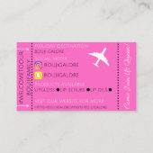 cartes de visite de laissez-passer (Dos)