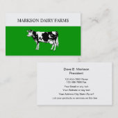 Cartes de visite de laitages (Devant / Derrière)