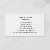 Cartes de visite de laitages (Dos)