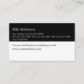 Cartes de visite de l'Ajusteur des sinistres d'ass (Dos)