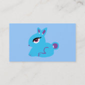 Cartes de visite de lapin bleu (Dos)
