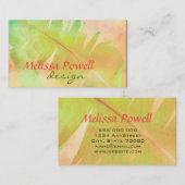 cartes de visite de l'aquarelle des feuilles tropi (Devant / Derrière)