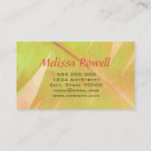 cartes de visite de l'aquarelle des feuilles tropi (Dos)