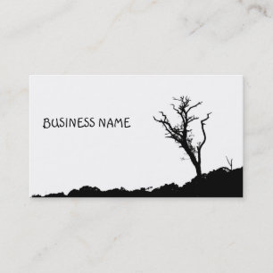 Cartes de visite de l'arbre d'art noir et blanc
