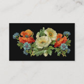 Cartes de visite de l'art floral du pavot et des f (Dos)