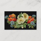 Cartes de visite de l'art floral du pavot et des f (Dos)