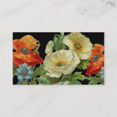 Cartes de visite de l'art floral du pavot et des f (Dos)