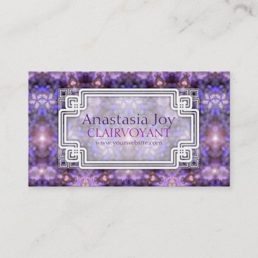 Cartes de visite de l'art Visionnaire Purple Glow (Devant)