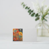 Cartes de visite de l'artisanat des fleurs d'autom (Debout devant)
