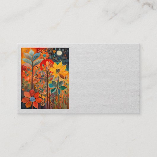 Cartes de visite de l'artisanat des fleurs d'autom (Devant)