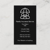 Cartes de visite de l'assurance Médicale familiale (Devant)