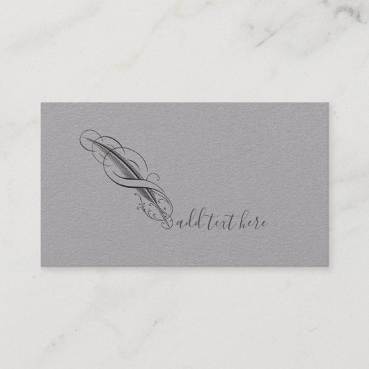 Cartes de visite de l'auteur de Feather Quill (Devant)