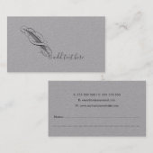 Cartes de visite de l'auteur de Feather Quill (Devant / Derrière)
