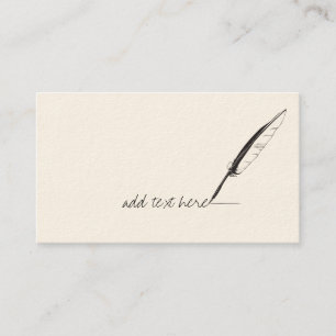 Cartes de visite de l'auteur de Feather Quill