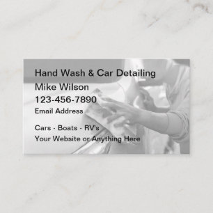 Cartes de visite De Lavage De Voiture À Main Et Dé