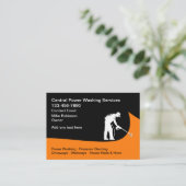 Cartes de visite De Lavage D'Énergie Et De Nettoya (Debout devant)