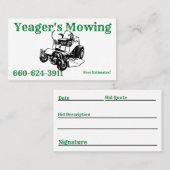 Cartes de visite de l'aviron (Devant / Derrière)