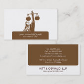 Cartes de visite de l'avocat (Devant / Derrière)