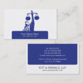 Cartes de visite de l'avocat (Devant / Derrière)