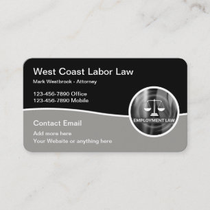 Cartes de visite de l'avocat du cabinet de droit d