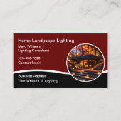 Cartes de visite de l'éclairage paysager classique (Devant)