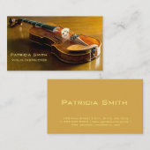 Cartes de visite de leçon de violon (Devant / Derrière)