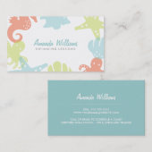 Cartes de visite de leçons de bain d'amis d'océan (Devant / Derrière)