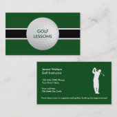 Cartes de visite de leçons de golf (Devant / Derrière)