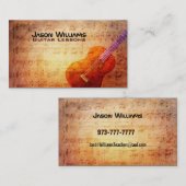 Cartes de visite de leçons de guitare (Devant / Derrière)