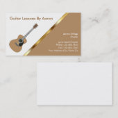 Cartes de visite de leçons de musique (Devant / Derrière)
