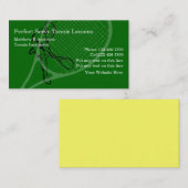 Cartes de visite de leçons de tennis (Devant / Derrière)