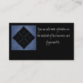 Cartes de visite de l'écorce de couture Denim (Dos)