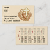 Cartes de visite de l'église (Devant / Derrière)