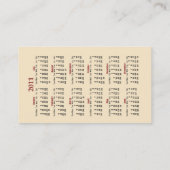 Cartes de visite de l'église (Dos)