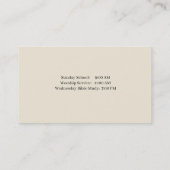 Cartes de visite de l'église (Dos)