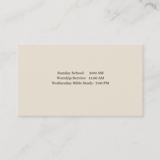 Cartes de visite de l'église (Dos)