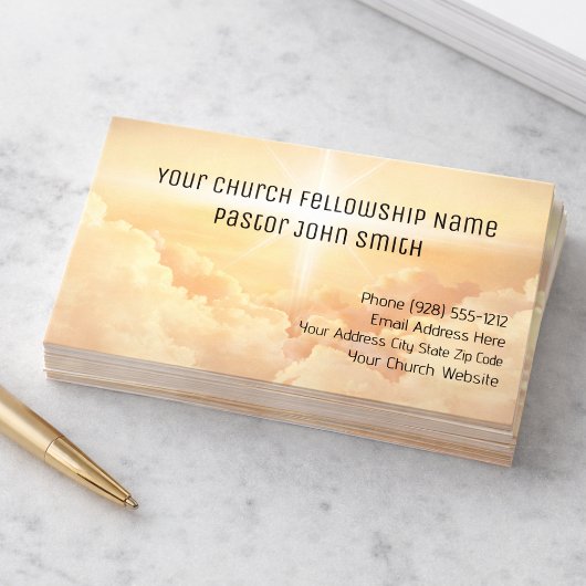 Cartes de visite de l'Église nuageuse céleste chré