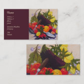 Cartes de visite de légumes de générosité de (Devant / Derrière)