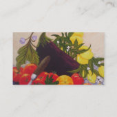 Cartes de visite de légumes de générosité de (Dos)