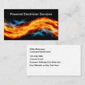 Cartes de visite de l'électricité (Devant / Derrière)