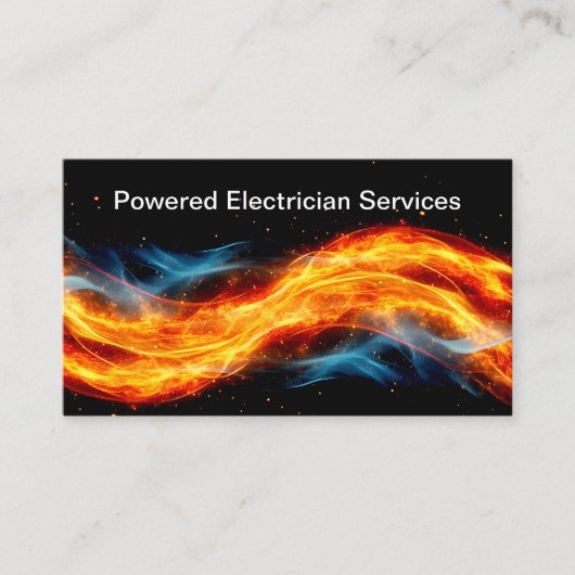 Cartes de visite de l'électricité (Devant)